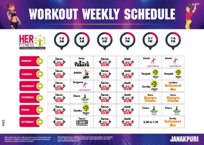 Workout Schedule-Janakpuri
